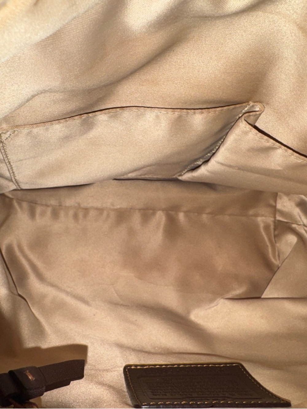 Coach Legacy Satin Stripe Tote Bag with metallic leather trim 2009 (F14009) GUC - Picture 5 of 16